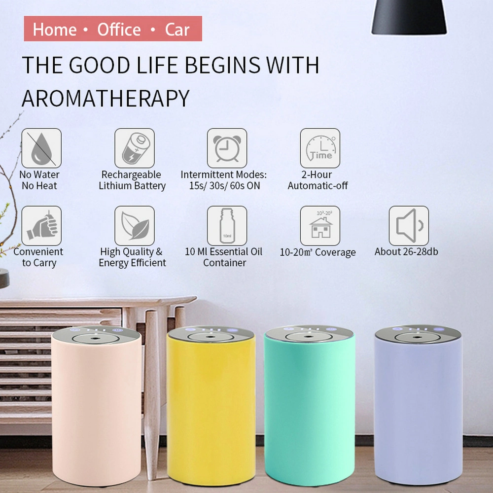 New Arrivals Aromas Pure Essential Oil Diffusers Waterless Diffuser Portable Mini Air Humidifier